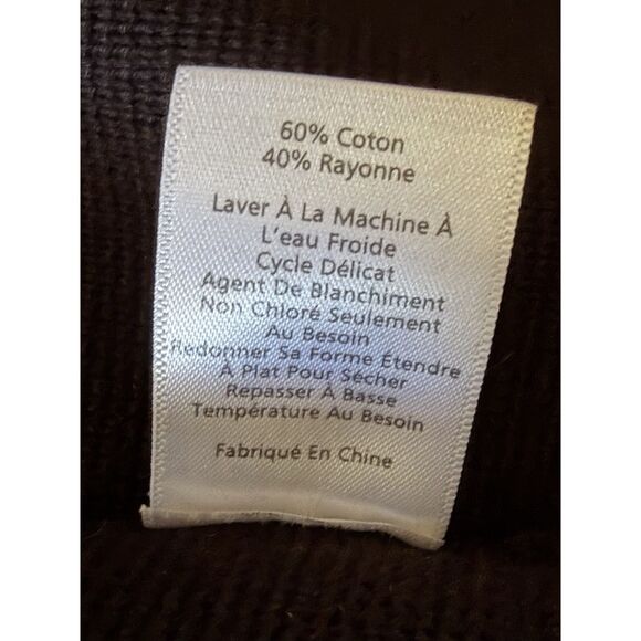 Talbots Petites Black Zip Front Knit Jacket Top Long Sleeve Women’s LP - Picture 4 of 9